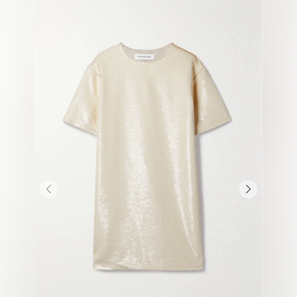 The Frankie Shop Riley Sequin Mini Cream Size Small